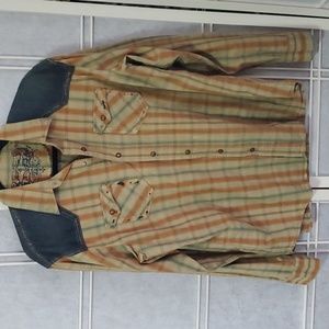 Men's Rustic Plaid Button Down Shirt